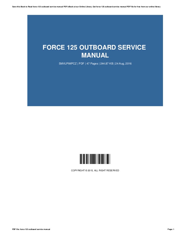 Force 125 Outboard Manual Download