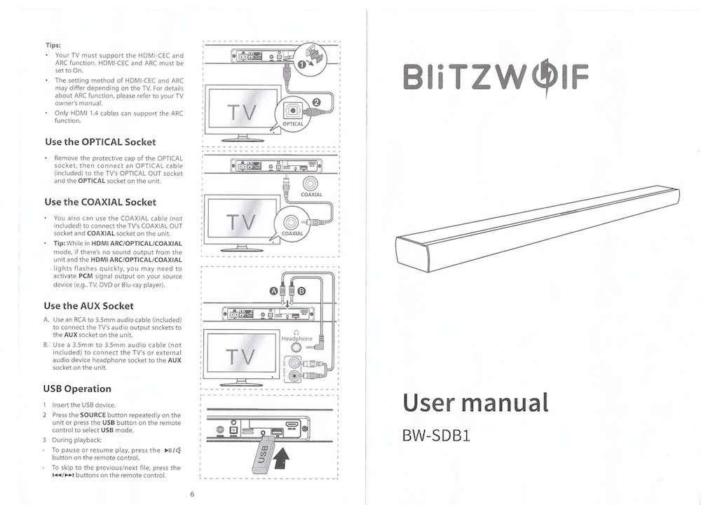Sound bar hy-bt303 user manual 2016